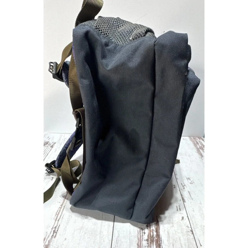 L.L.Bean Blue Purple Gray Backpack Zip Padded Straps Reflective